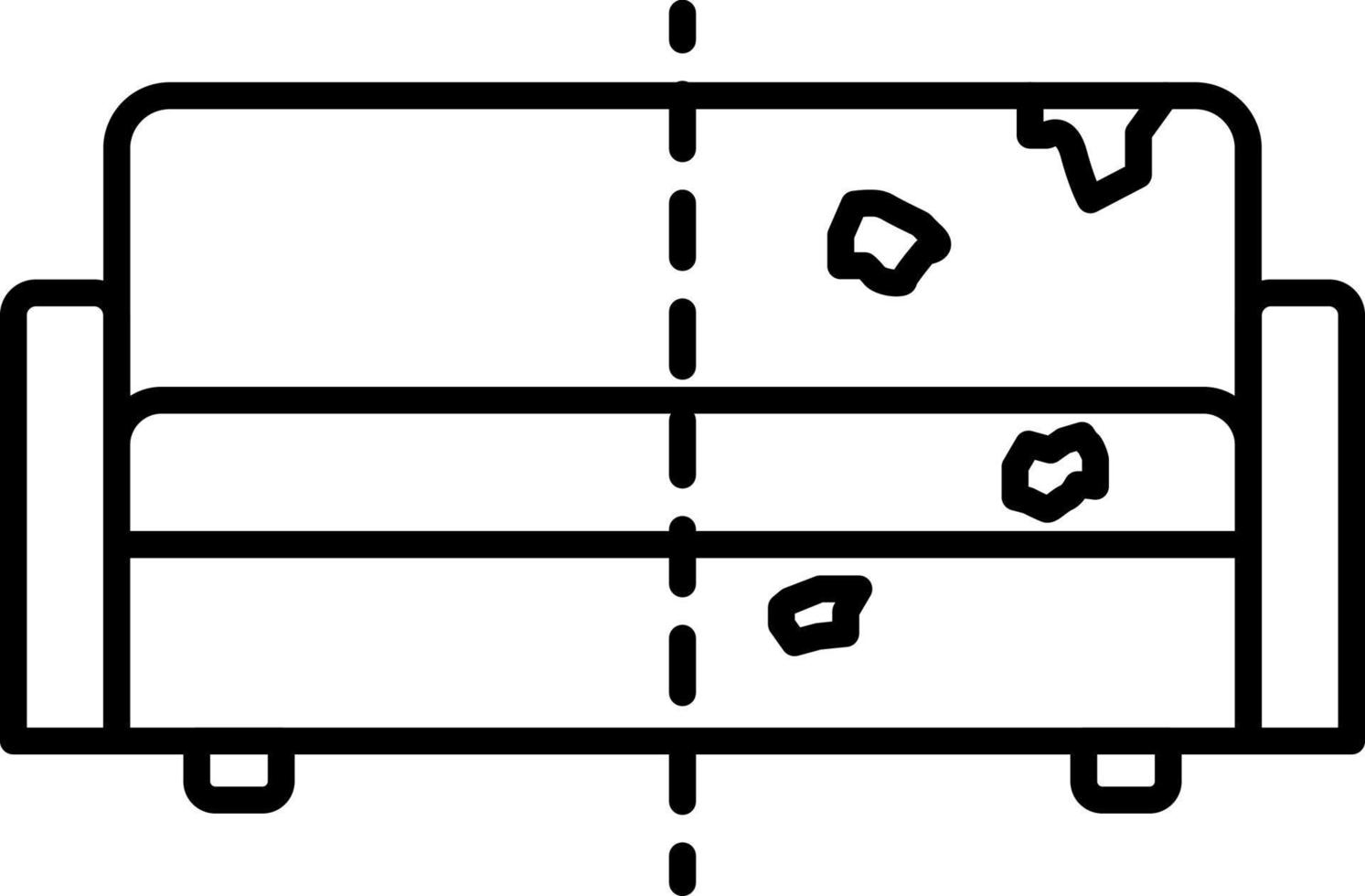 Reinigung, Möbel, Sofa Vektor Symbol auf transparent Hintergrund. Gliederung Reinigung, Möbel, Sofa Vektor Symbol