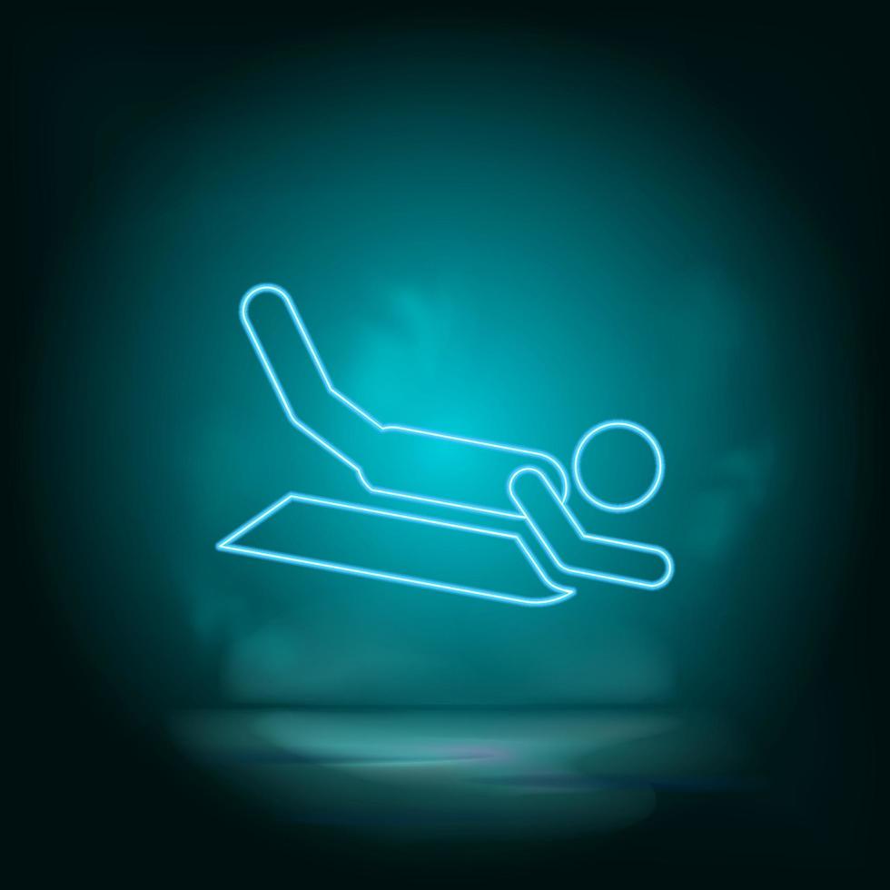 sledding blå neon vektor ikon. enkel element illustration från Karta och navigering begrepp. sledding blå neon vektor ikon. verklig egendom begrepp vektor illustration. på vit bakgrund