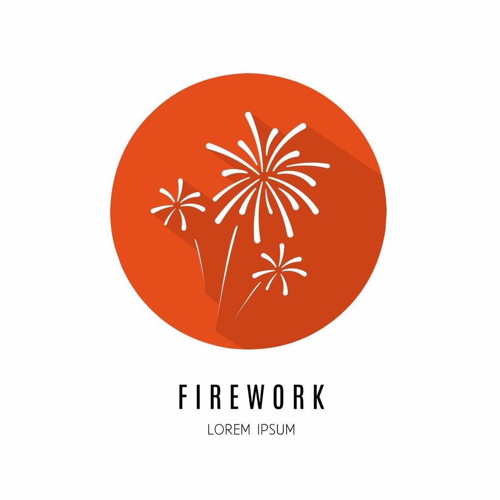 Feuerwerk Symbol im Wohnung. Logo zum Geschäft. Lager Vektor. vektor