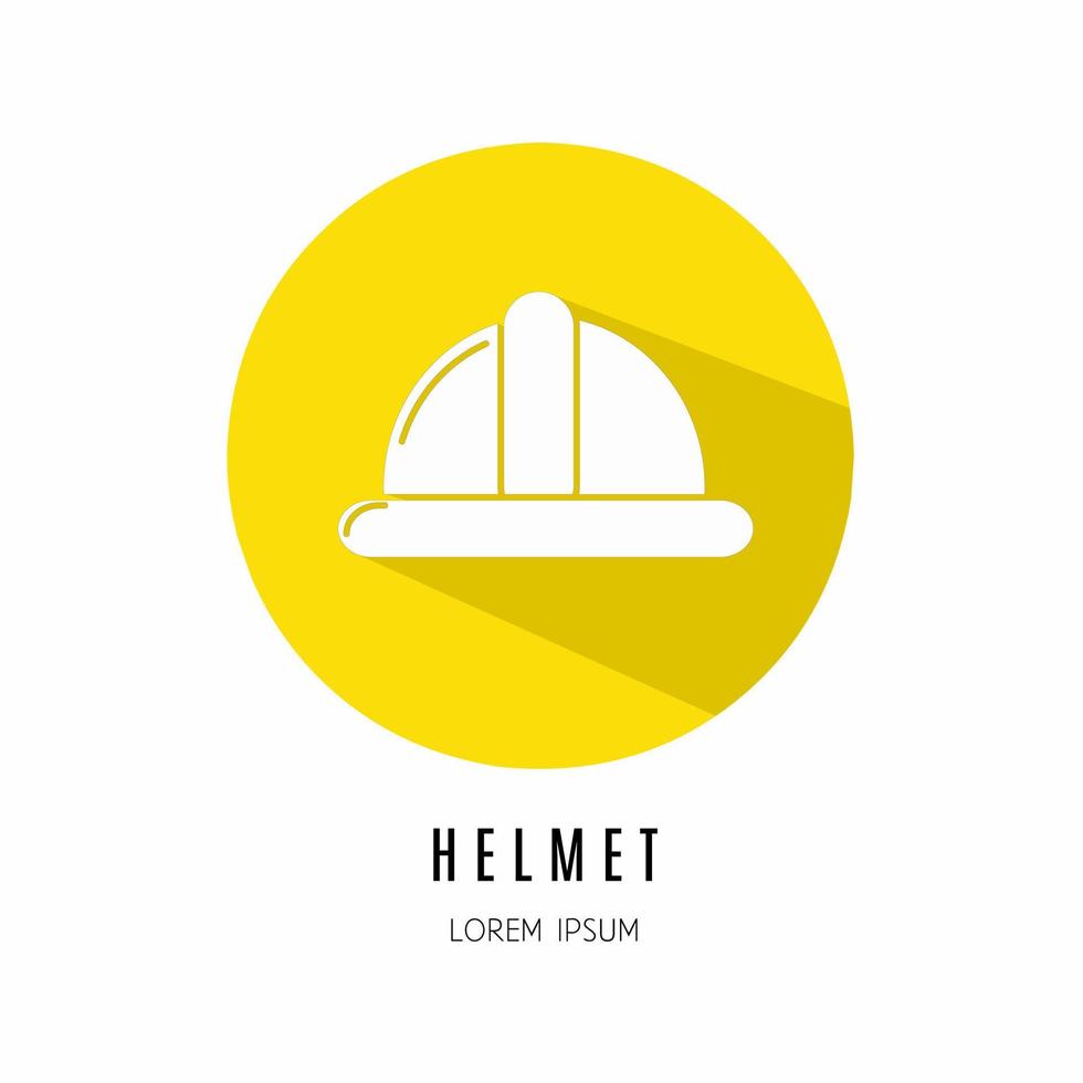 Helm Symbol im Wohnung. Logo zum Geschäft. Lager Vektor. vektor