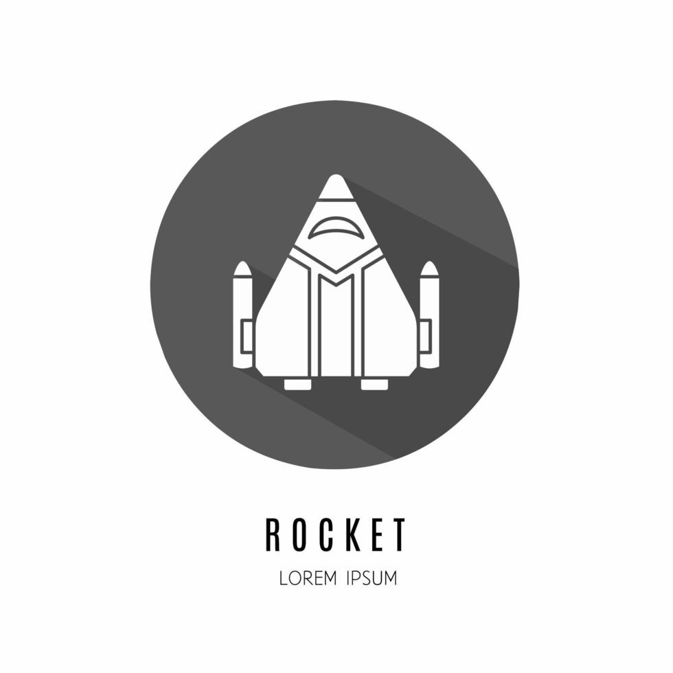 raket ikon i platt. logotyp för företag. stock vektor. vektor