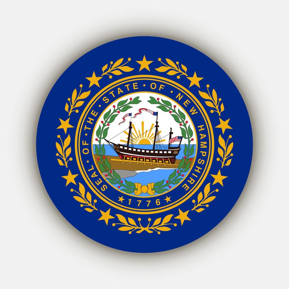 New Hampshire-Staatsflagge. Vektor-Illustration. vektor
