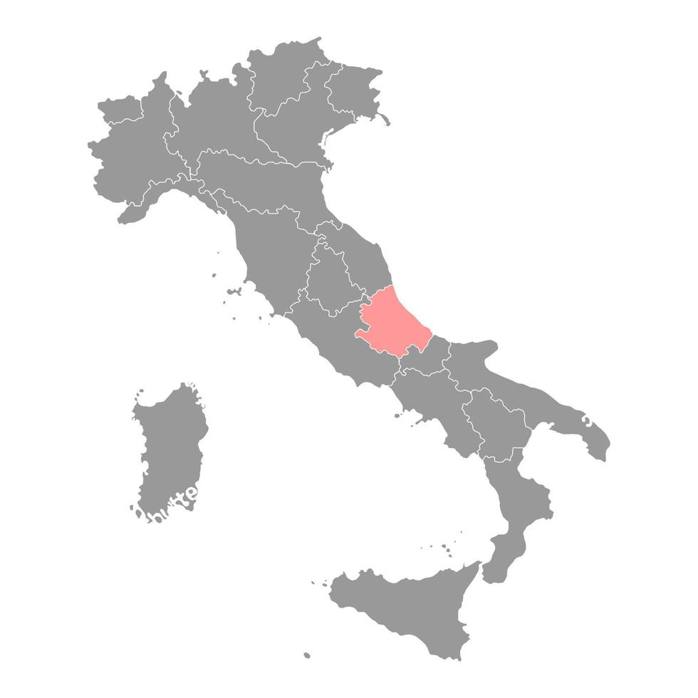 Abruzzen Karte. Region Italien. Vektor-Illustration. vektor