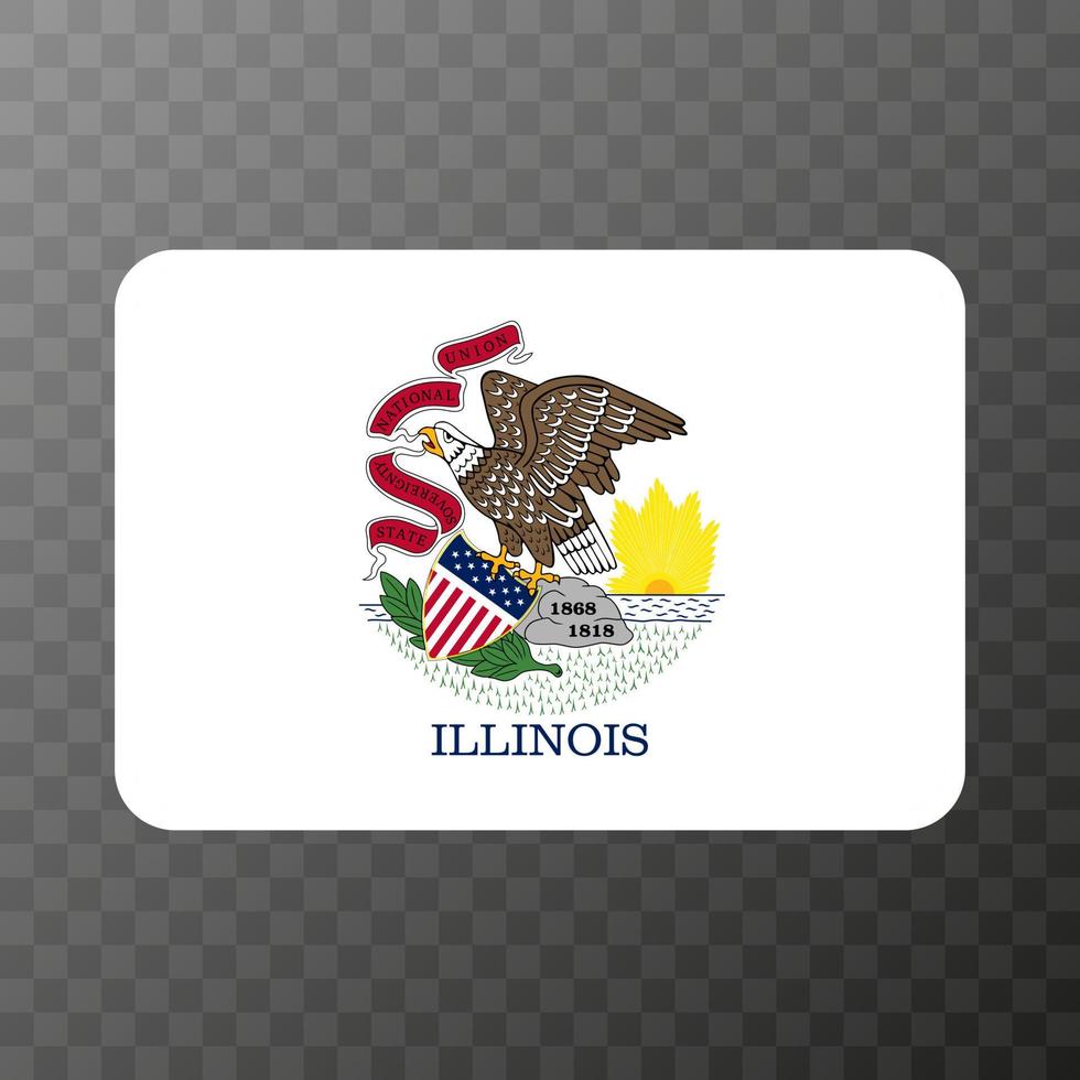 Illinois stat flagga. vektor illustration.