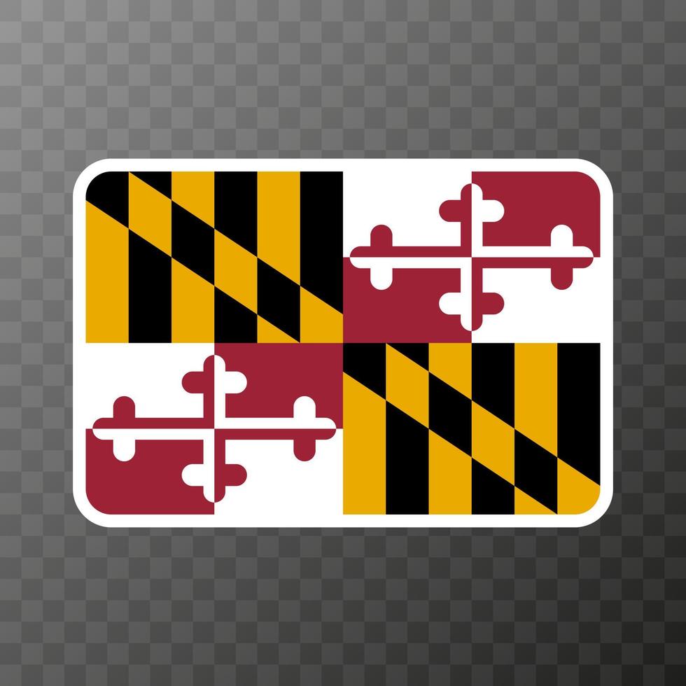 maryland stat flagga. vektor illustration.