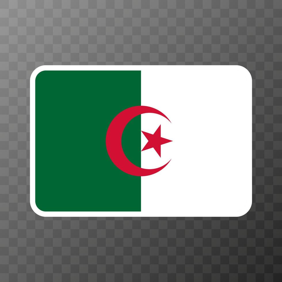 Algerien-Flagge, offizielle Farben und Proportionen. Vektor-Illustration. vektor