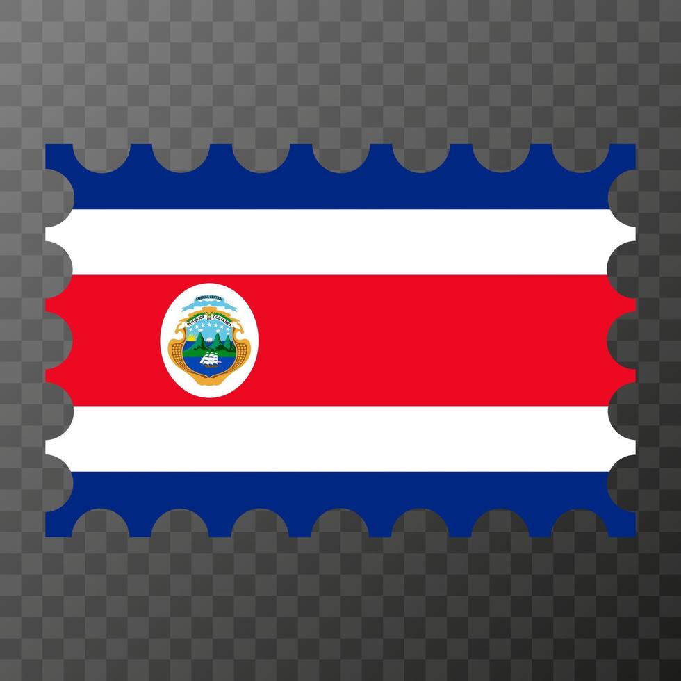 porto stämpel med costa rica flagga. vektor illustration.