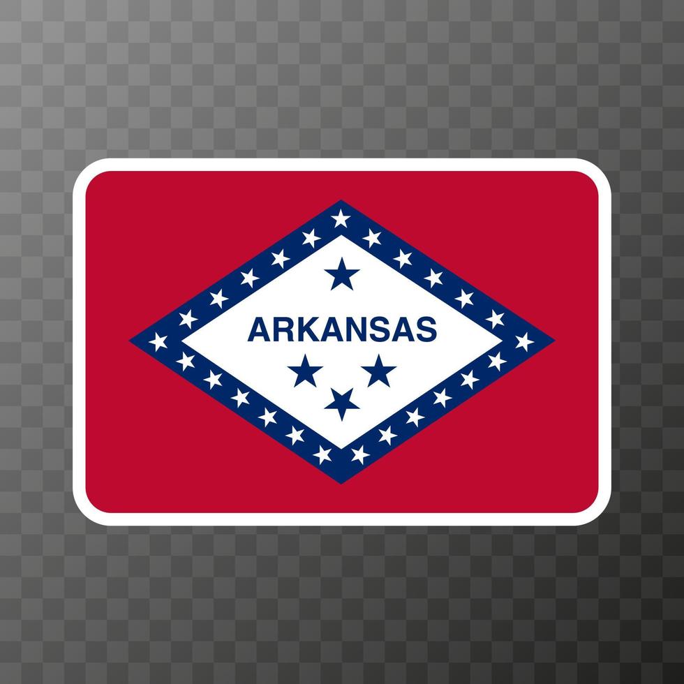 Arkansas stat flagga. vektor illustration.