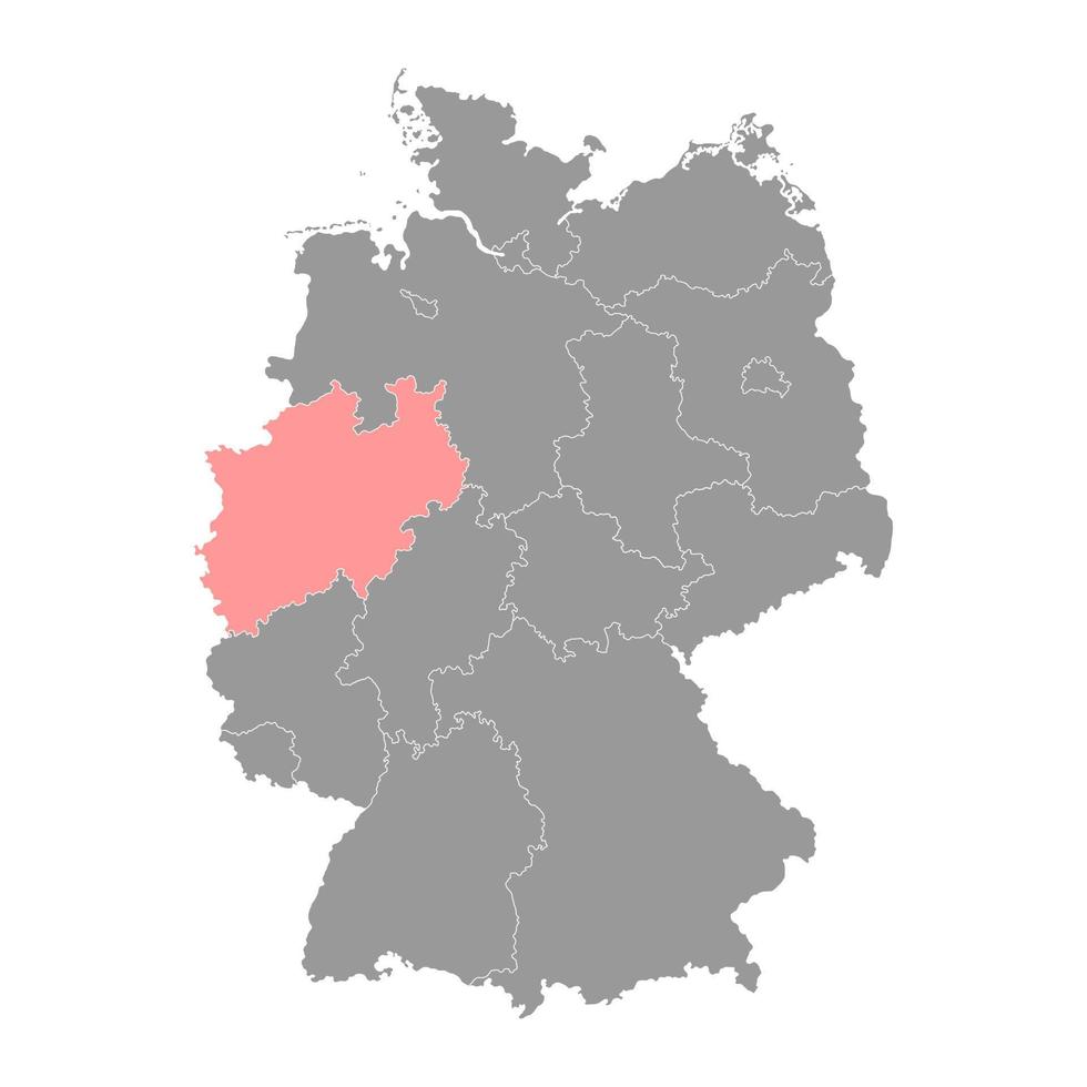 Karte von Nordrhein-Westfalen. Vektor-Illustration. vektor