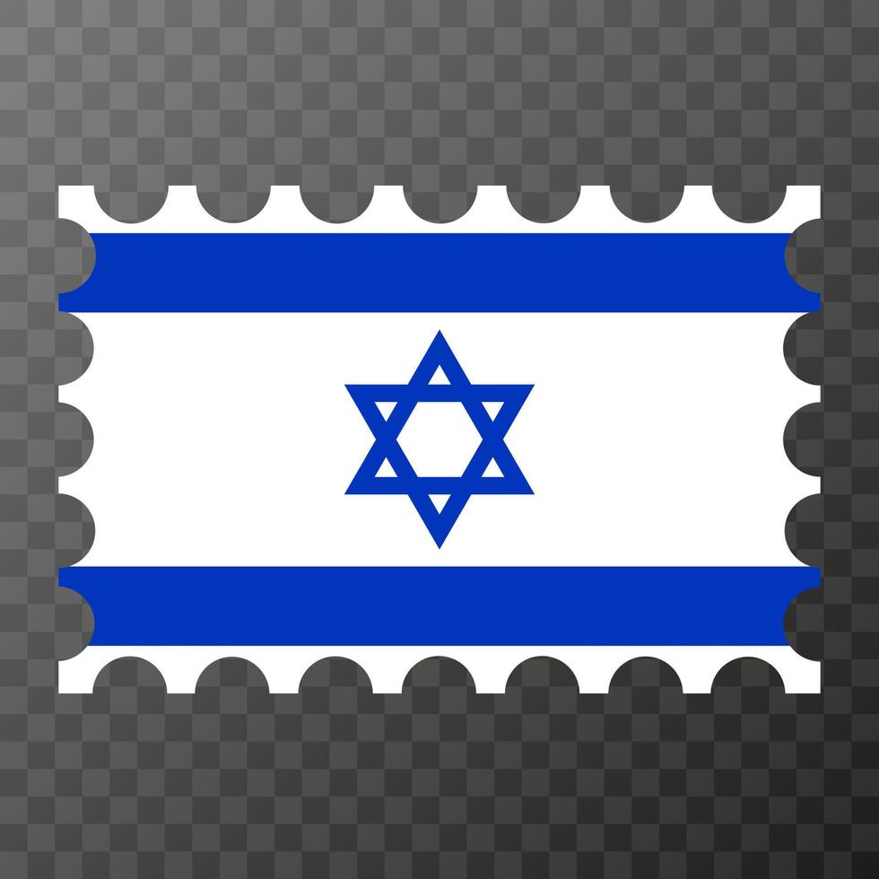 porto stämpel med Israel flagga. vektor illustration.