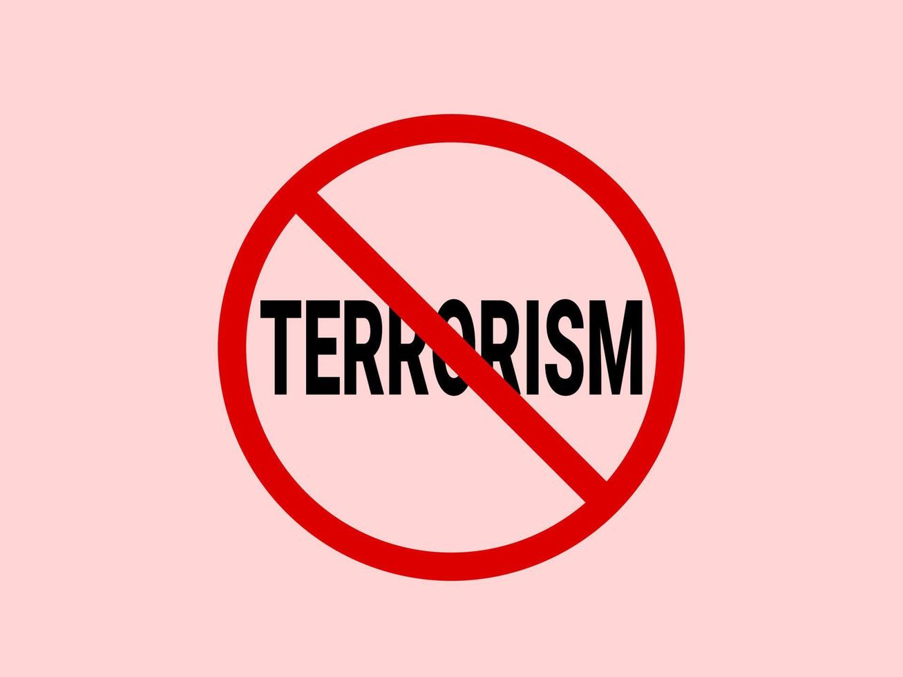 Anti Terrorismus Vektor Illustration eben Design