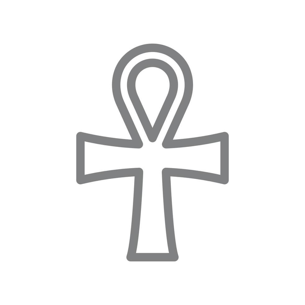 ankh Symbol Vektor Symbol. spirituell Konzept Vektor Illustration. auf Weiß Hintergrund