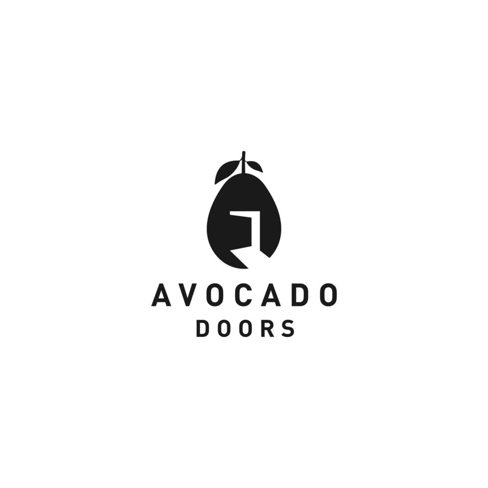 Avocado Obst Logo Vorlage. Tür Design Vorlage Logo. echt Nachlass Vektor Logo Design. Avocado Obst Logo Vorlage.