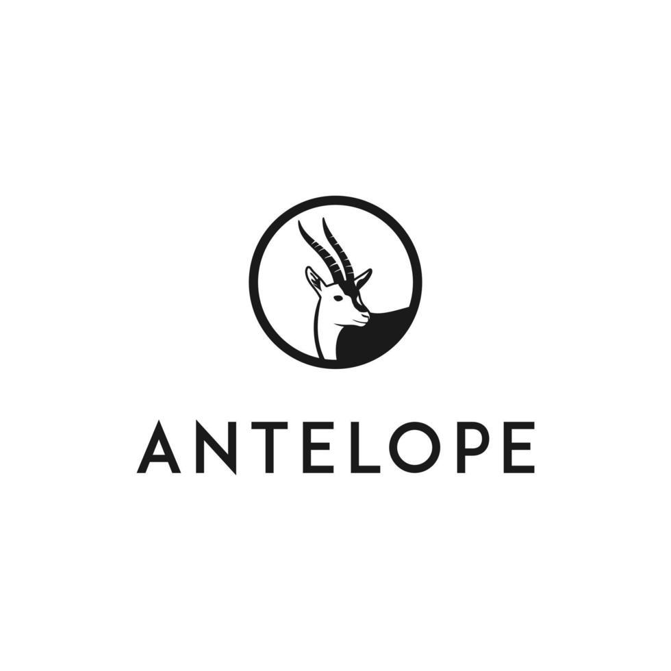 Antilope Logo Vektor Design. genial ein Antilope Logo. ein Antilope Logotyp.