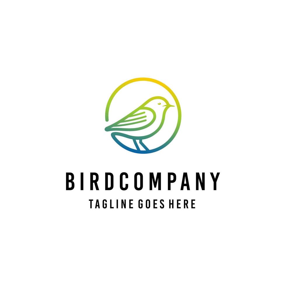 fågel logotyp design. grymt bra fågel logotyp. en full Färg fågel logotyp. vektor