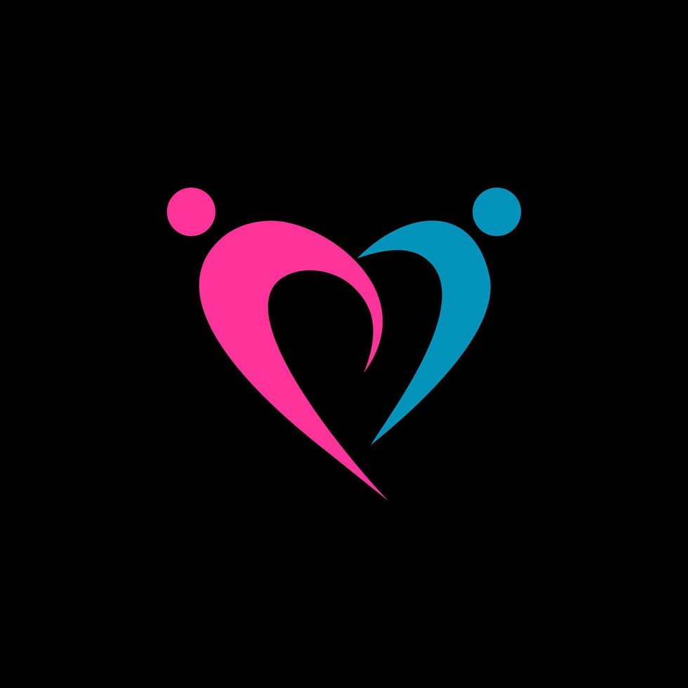 Liebe Logo Design Vektor Inspiration