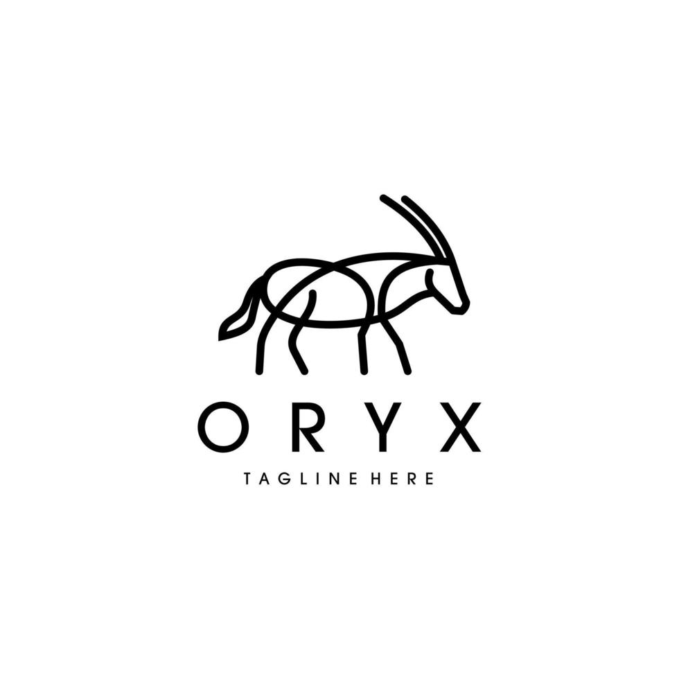 arabisch Oryx Logo Grafik Inspiration vektor