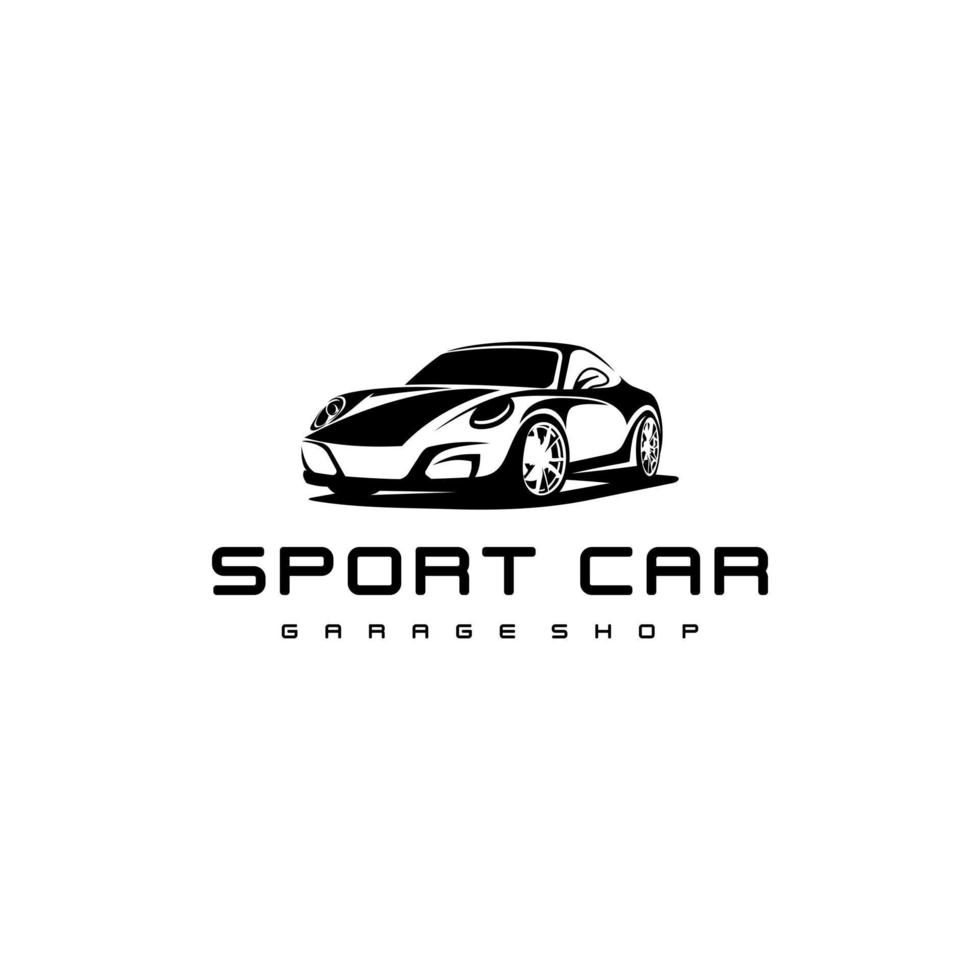 sport bil logotyp design. grymt bra sport bil logotyp. en sport bil med skydda logotyp. vektor