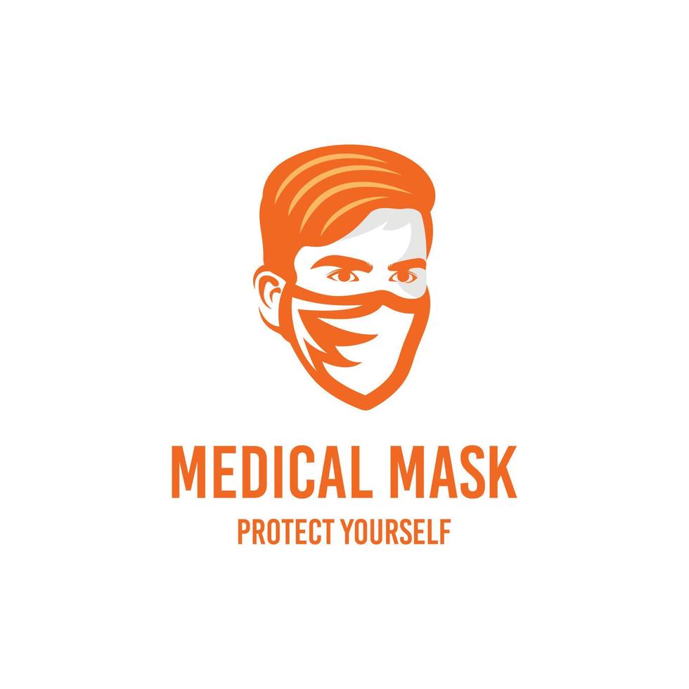 mask en medicinsk logotyp design. grymt bra modern mask logotyp. en mask medicinsk logotyp. vektor