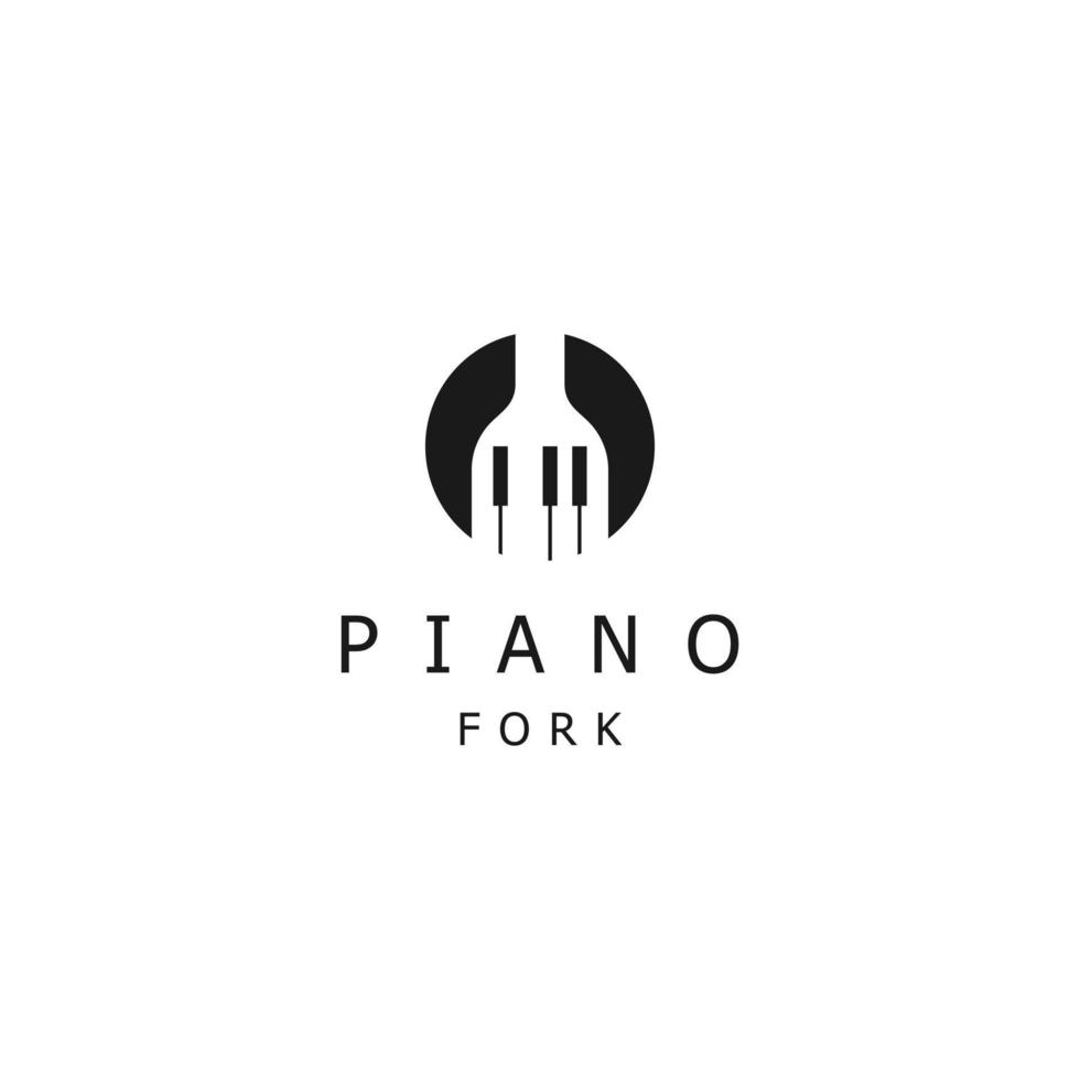 Musik- Instrument mit Küche einstellen Logo Design vektor