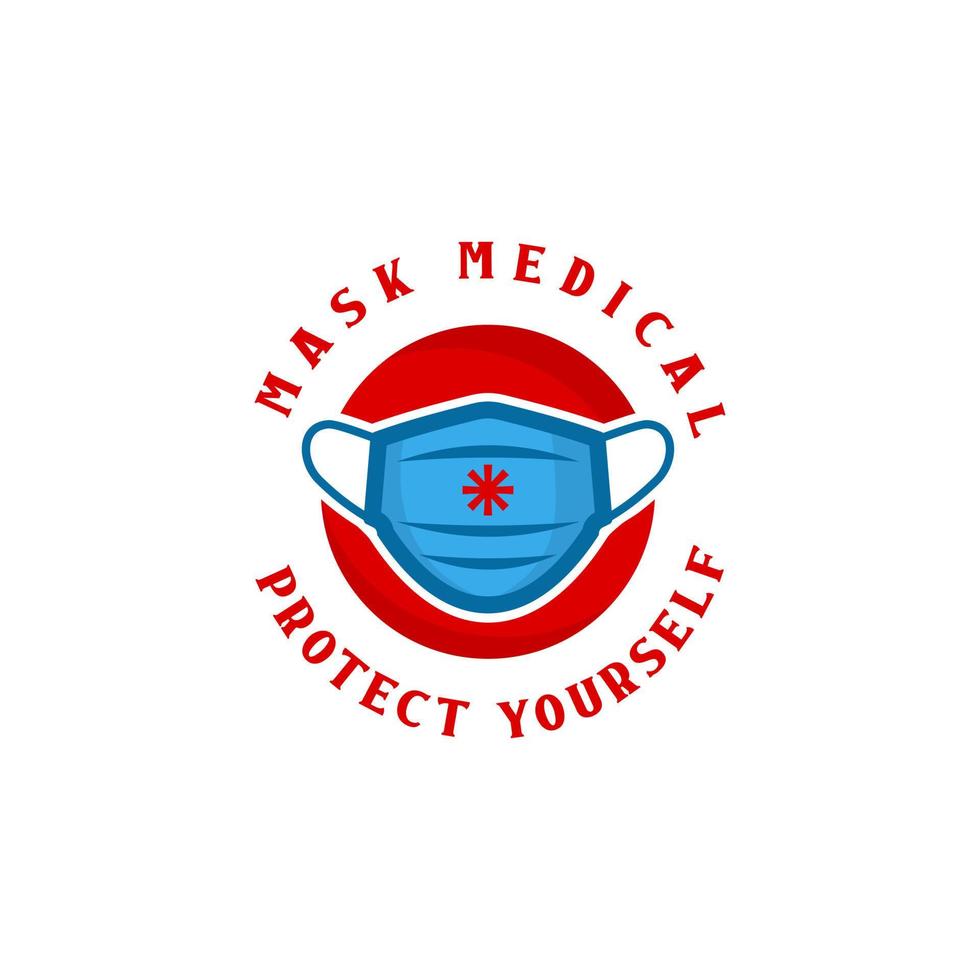 mask en medicinsk logotyp design. grymt bra modern mask logotyp. en mask medicinsk logotyp. vektor