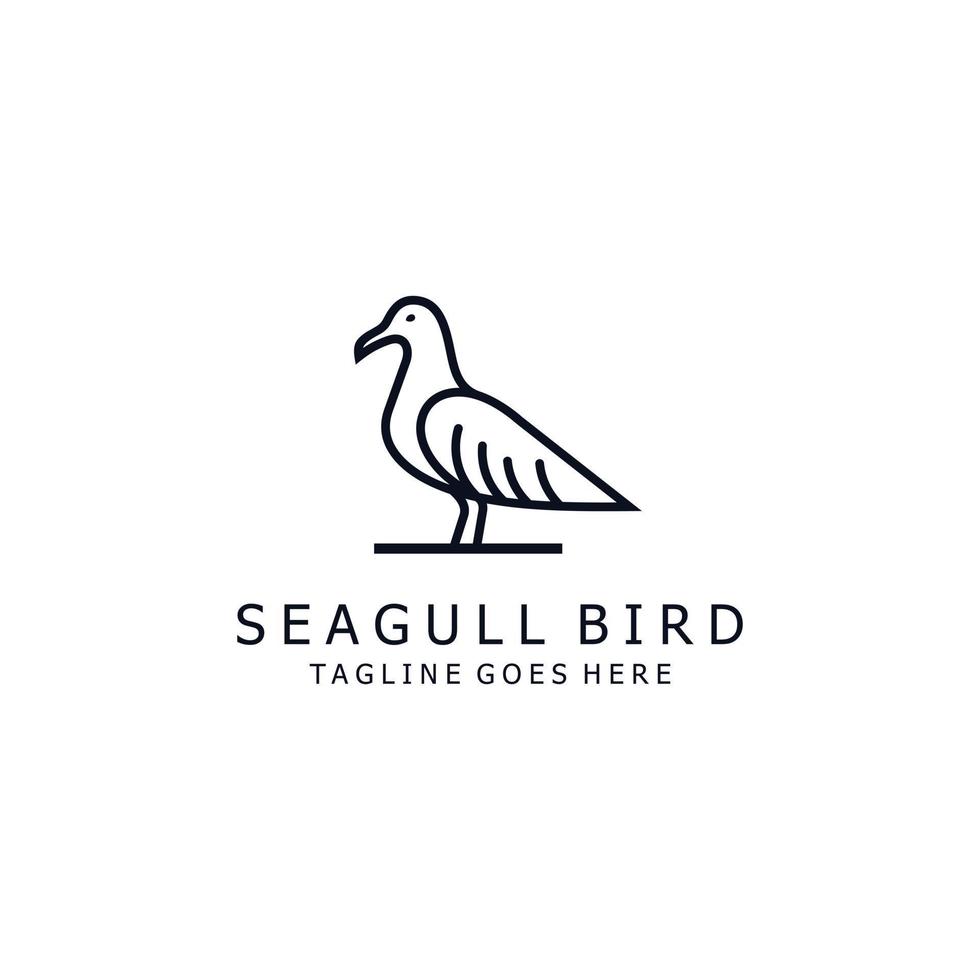 fågel linje konst logotyp design inspiration vektor