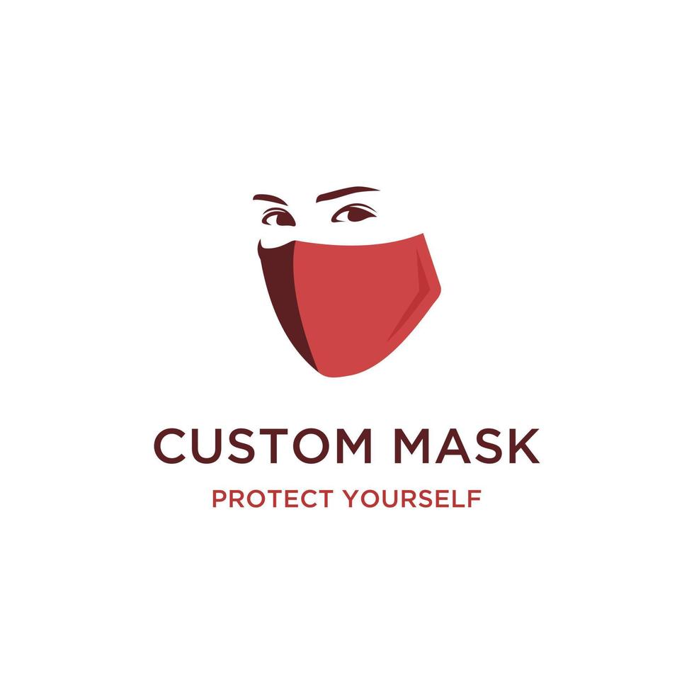 mask en medicinsk logotyp design. grymt bra modern mask logotyp. en mask medicinsk logotyp. vektor