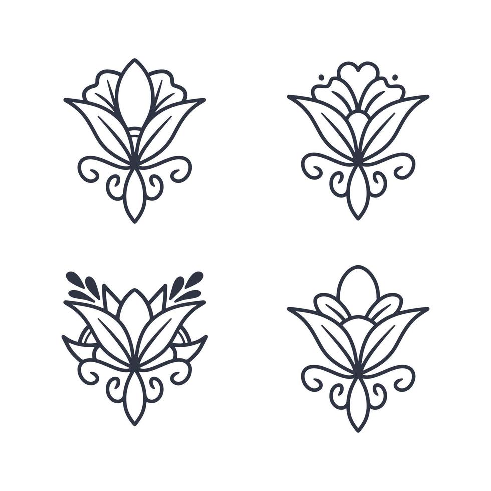 Blumen- Dekoration Design Symbol Vorlage vektor