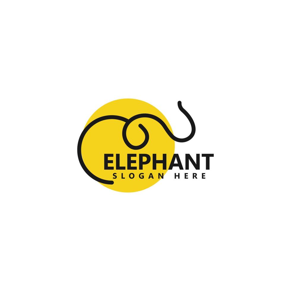 elefant logotyp design mall ikon vektor illustration