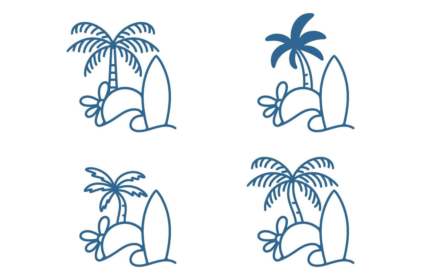 Sommer- und Urlaub Logo Design Symbol Vektor