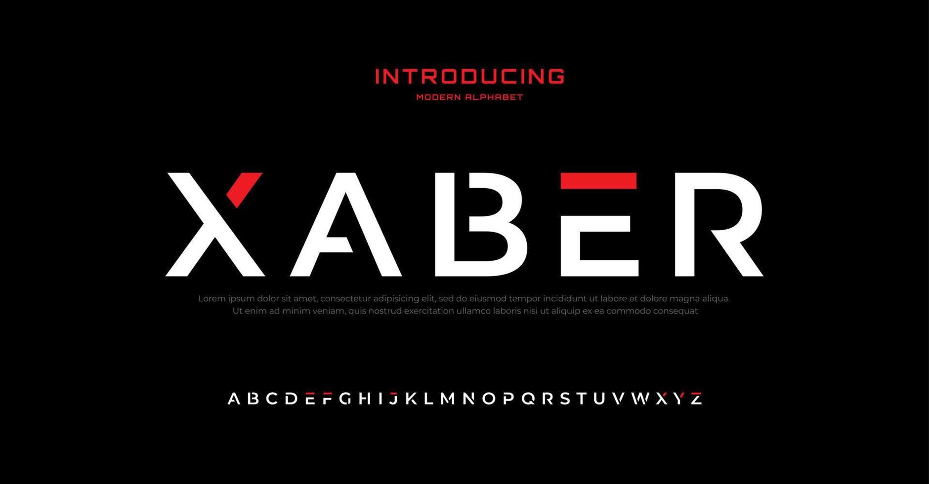 elegant modern Alphabet Schriftart. Typografie städtisch Stil Schriftarten zum Sport, Technologie, Digital, Film Logo Design vektor