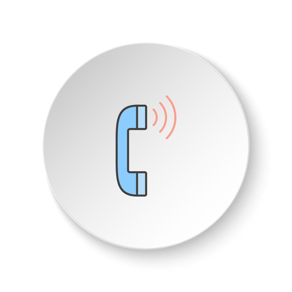 runda knapp för webb ikon, kommunikation. knapp baner runda, bricka gränssnitt för Ansökan illustration på vit bakgrund vektor