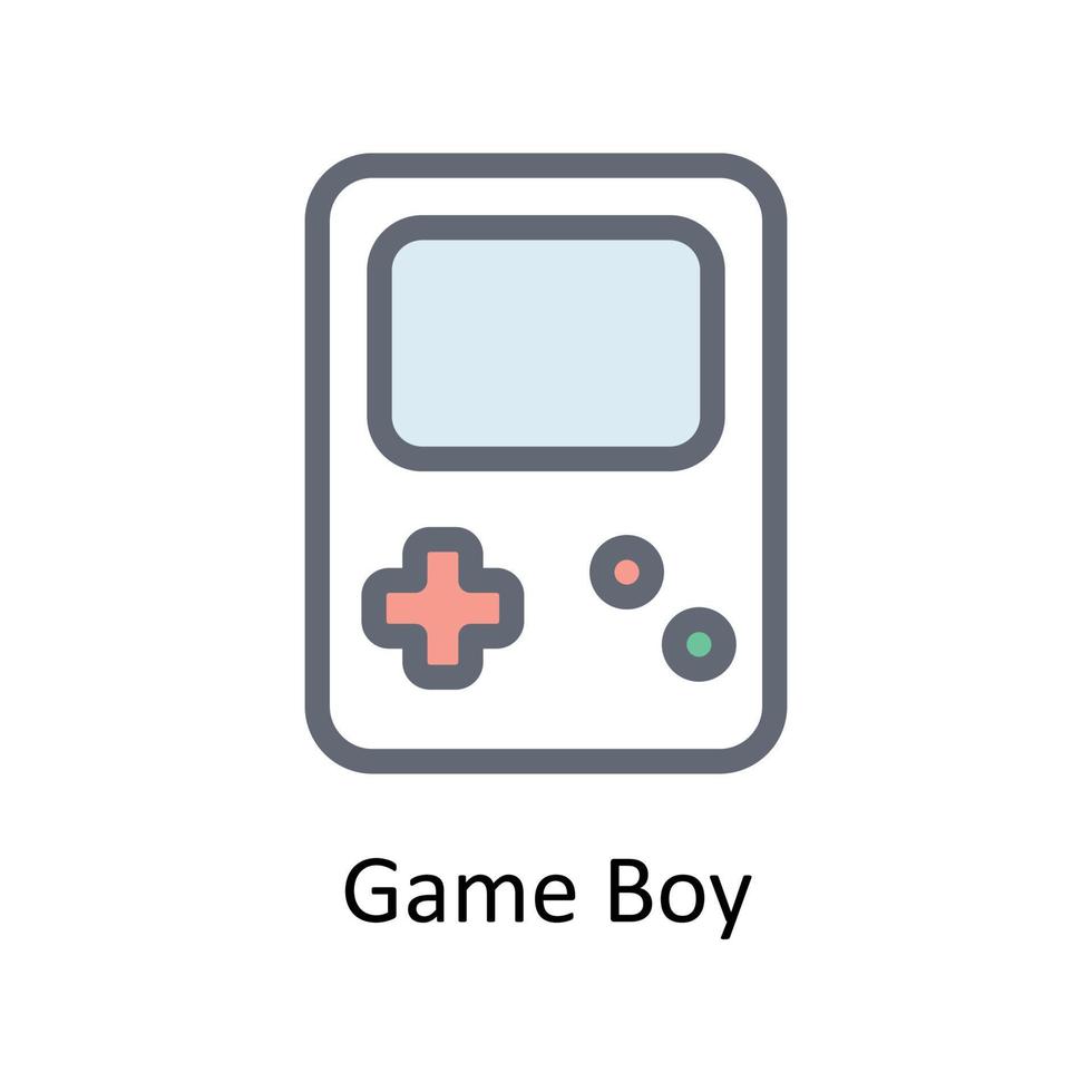 spel pojke vektor fylla översikt ikoner. enkel stock illustration stock