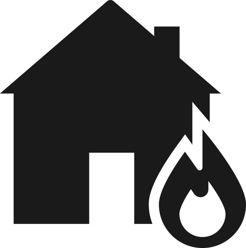brand, Hem, hus, försäkring ikon - vektor. försäkring begrepp vektor illustration. på vit bakgrund