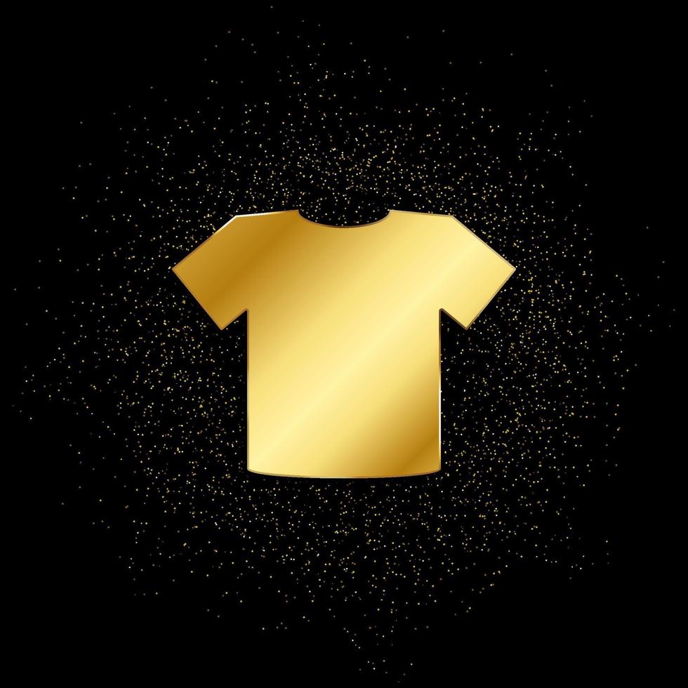 Hemd Gold, Symbol. Vektor Illustration von golden Partikel auf Gold Vektor Hintergrund