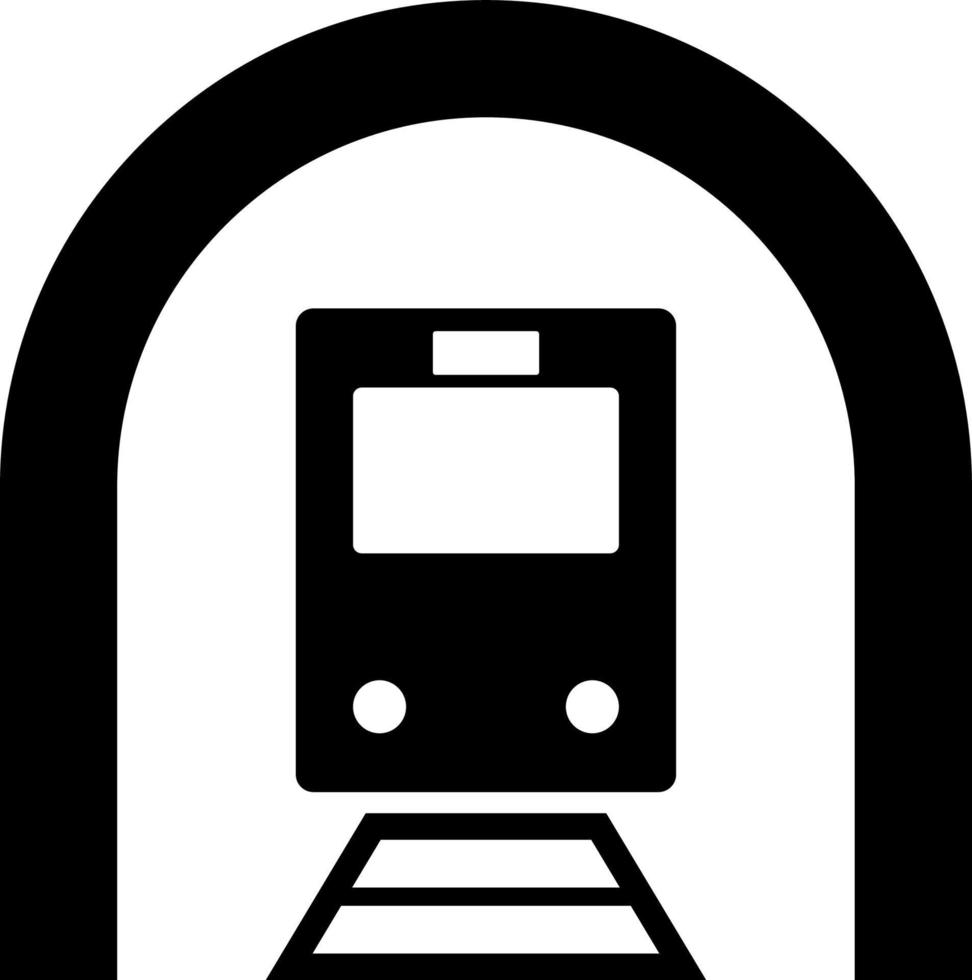 tåg, tunnel, ikon. element av enkel ikon för webbplatser, webb design, mobil app, infografik. tjock linje ikon för hemsida design och utveckling, app utveckling på vit bakgrund vektor