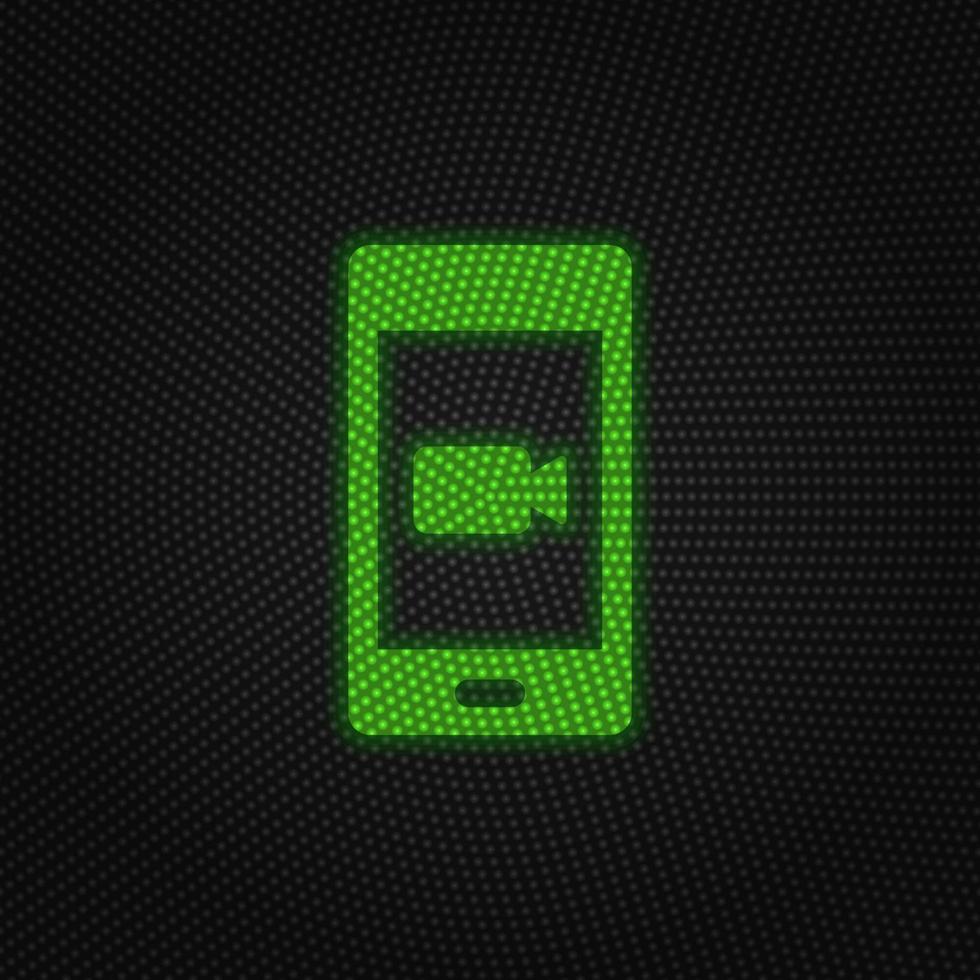 Handy, Mobiltelefon, Kamera Neu Technologie Vektor Symbol. Neu Handy, Mobiltelefon Technologie der Verkehr Licht Stil Vektor Illustration auf Weiß Hintergrund