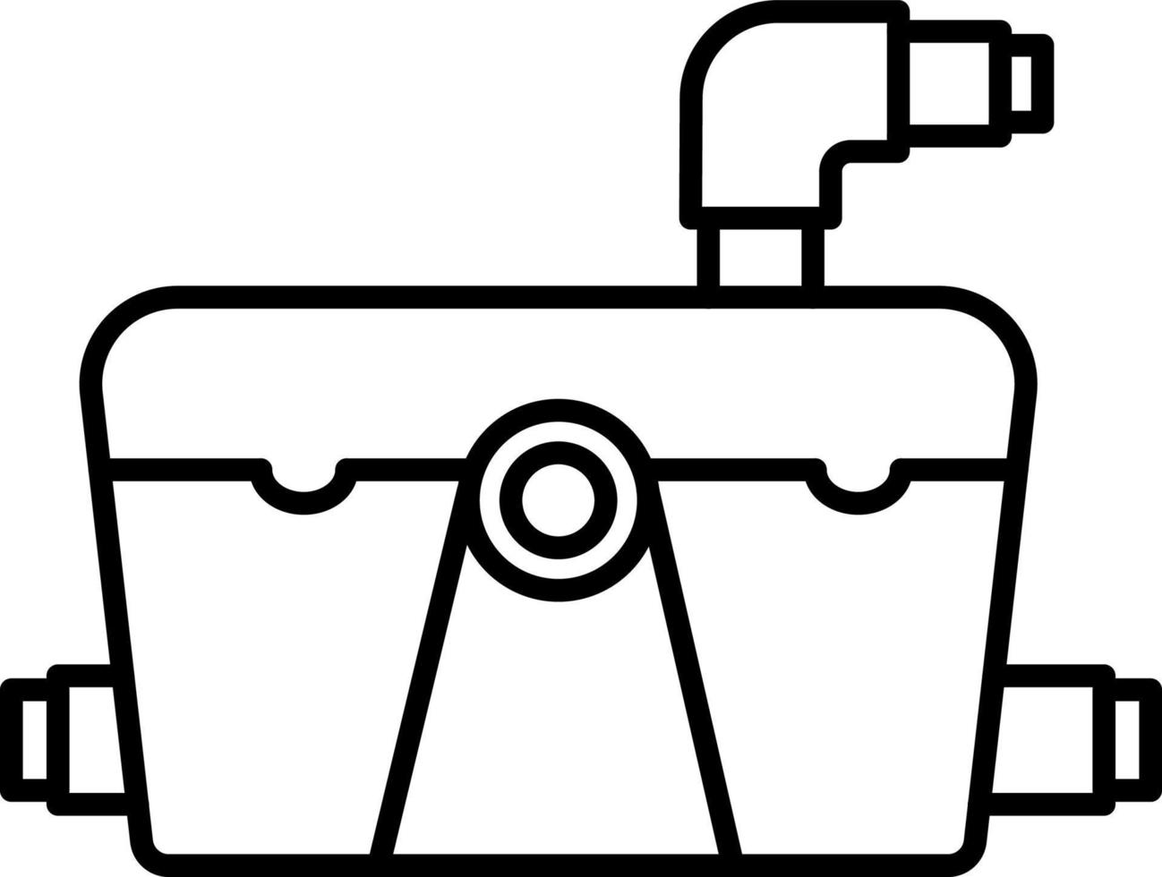 Pumpe, Sumpf, Toilette Vektor Symbol auf transparent Hintergrund. Gliederung Pumpe, Sumpf, Toilette Vektor Symbol