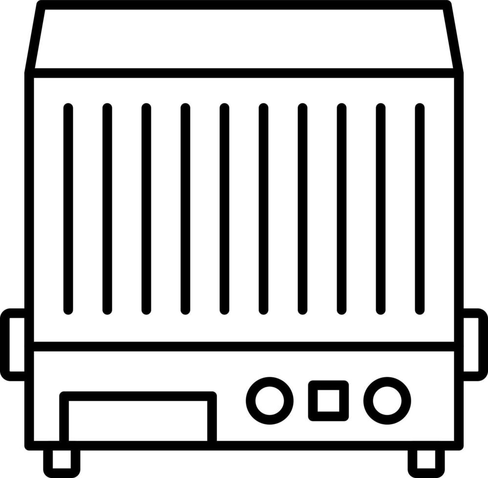 grill, järn, kök vektor ikon på transparent bakgrund. översikt grill, järn, kök vektor ikon