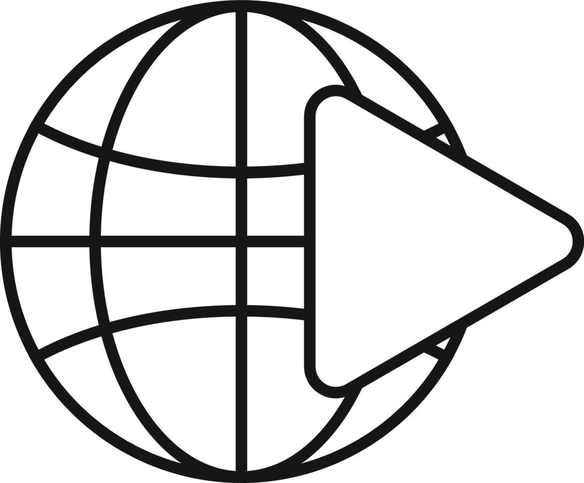 Logistik, Globus , Symbol. Marketing Vektor Symbol. dünn Linie Symbol zum Webseite Design und Infografik auf Weiß Hintergrund