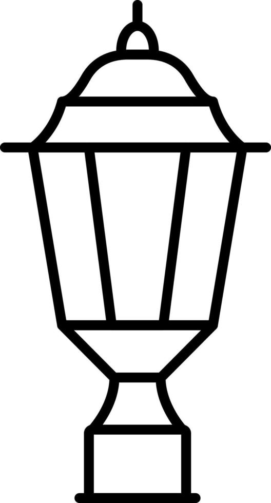 Lampe, Licht, draussen Vektor Symbol auf transparent Hintergrund. Gliederung Lampe, Licht, draussen Vektor Symbol