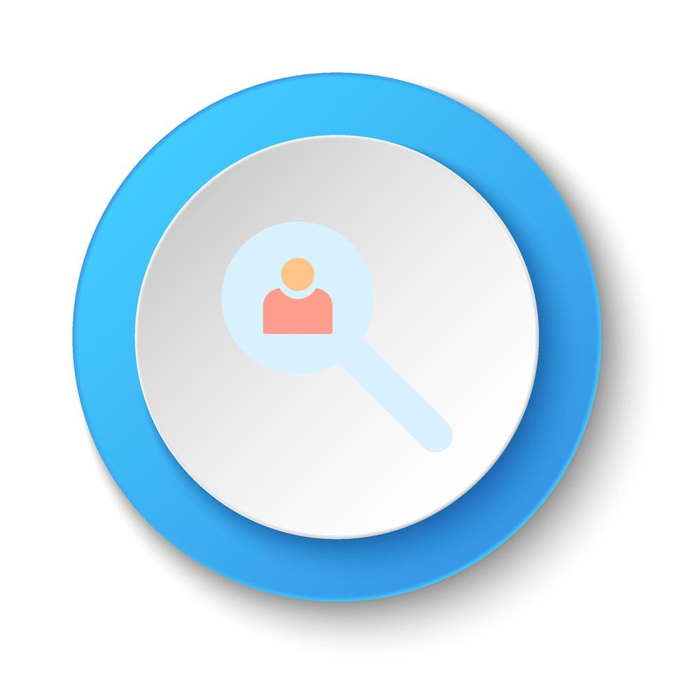 runda knapp för webb ikon, avatar, användare, Sök. knapp baner runda, bricka gränssnitt för Ansökan illustration på vit bakgrund vektor