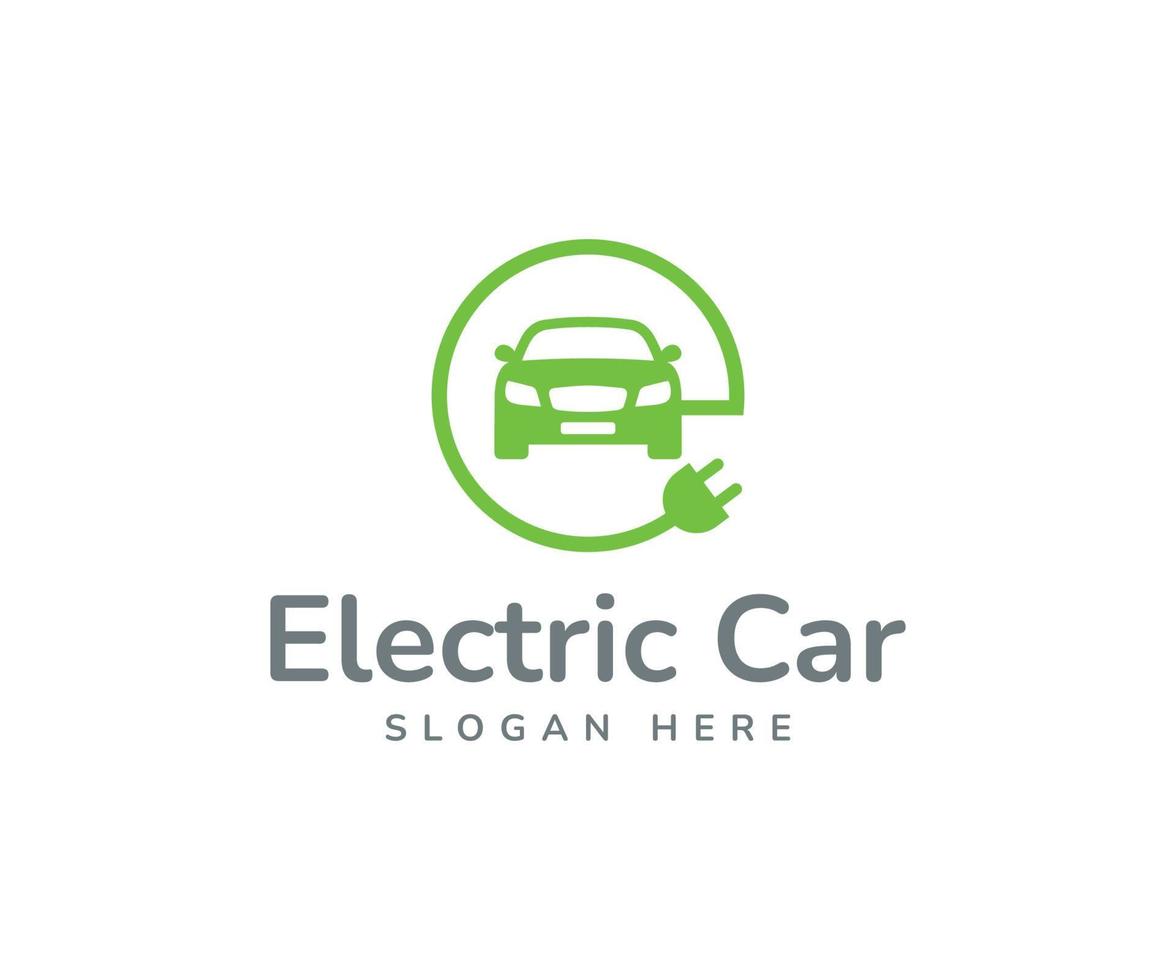 elektrisk bil logotyp vektor. elektrisk fordon laddning station logotyp. elektrisk bil tecken knapp vektor