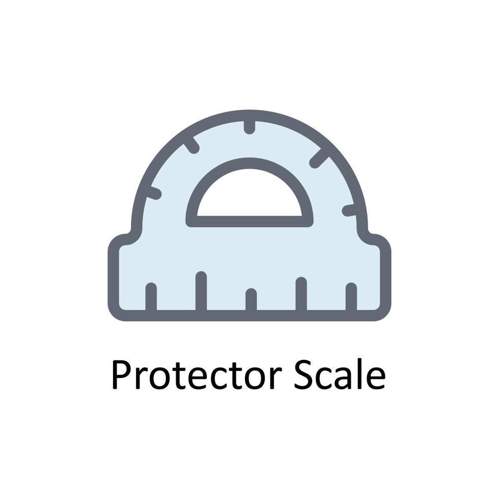 beskyddare skala vektor fylla översikt ikoner. enkel stock illustration stock