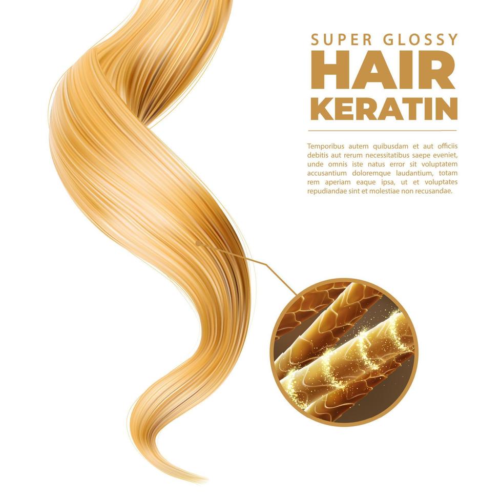 Haar Pflege, Shampoo, Feuchtigkeit, Keratin, Strand vektor