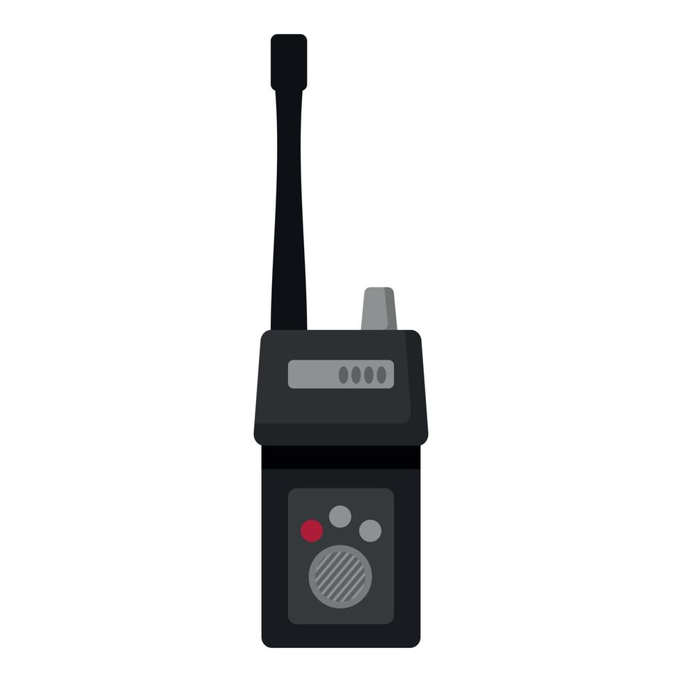 polis walkie prat ikon tecknad serie vektor. säkerhet Utrustning vektor