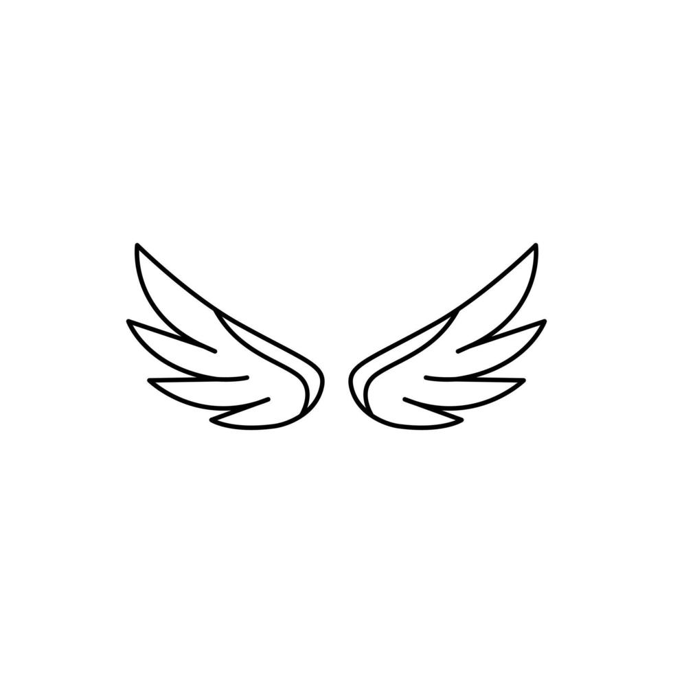 Engel Flügel Symbol Vektor. fliegen Illustration Zeichen Sammlung. Pilot Symbol. Flügel Logo. vektor