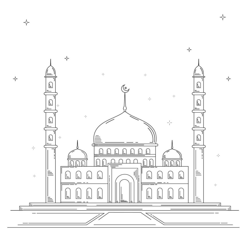 Gelb eid Mubarak Typografie Beschriftung mit Mond und Star auf ein Weiß Hintergrund vektor