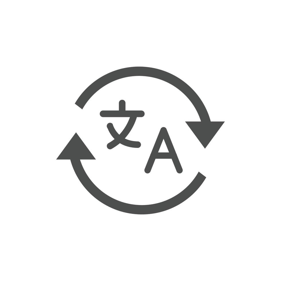 fremd Sprache Vektor Linie Symbol. online Übersetzung Vektor Symbol. mehrsprachig online Übersetzer.