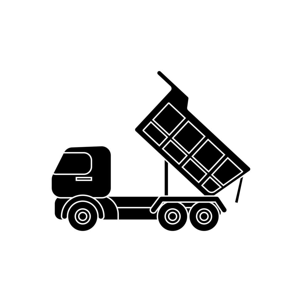 dumpa lastbil ikon vektor. konstruktion illustration tecken. byggnad symbol. transport logotyp. vektor